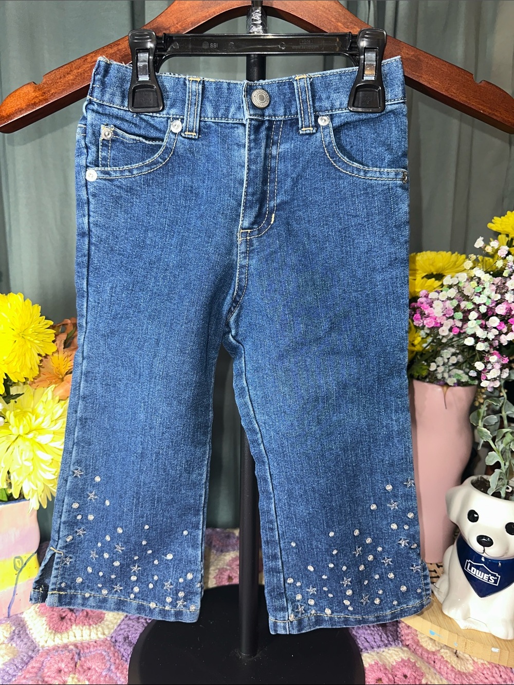 🎉Old Navy Blue Girls' Embellished   Jeans.  C330